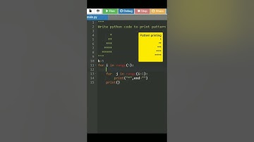 pattern printing in python | Star pattern #python
