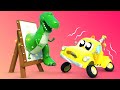 Tom der ABSCHLEPPER zeichnet MAGISCHEN DINOSAURIER - Car City - Cartoons für Kinder