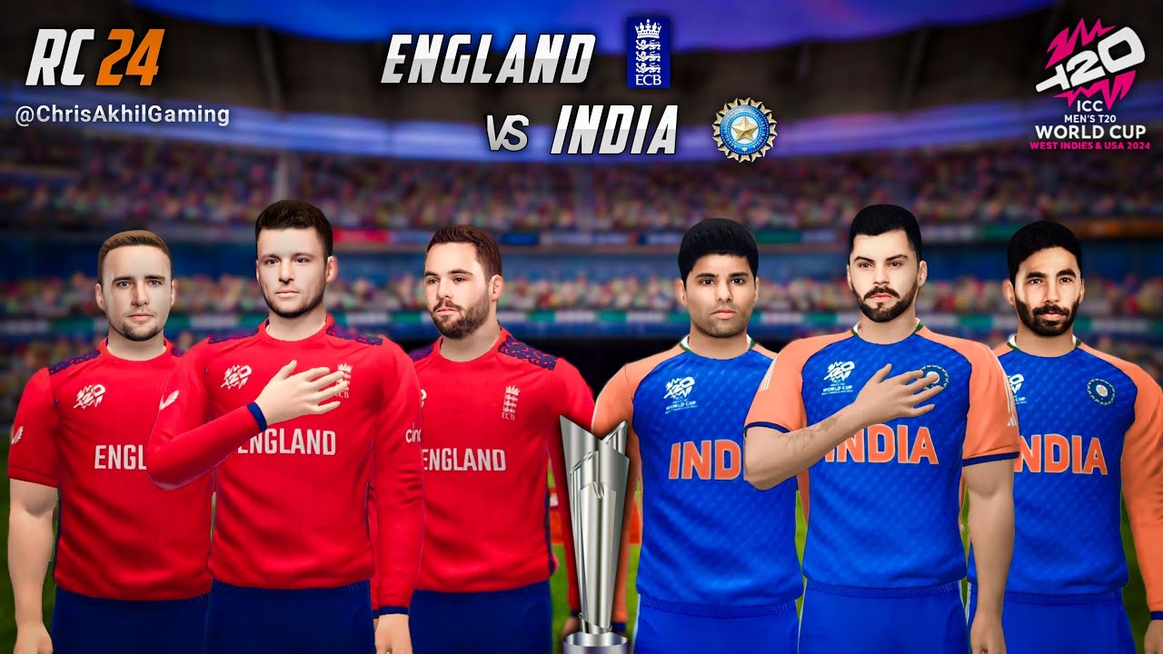 ICC T20 World Cup 2024 India vs England IND vs ENG Real Jersey In