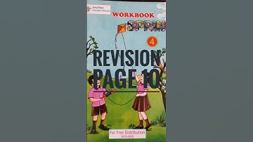 Spring workbook class 4..Revision Page 10..Basic Shiksha Parishad#workbook