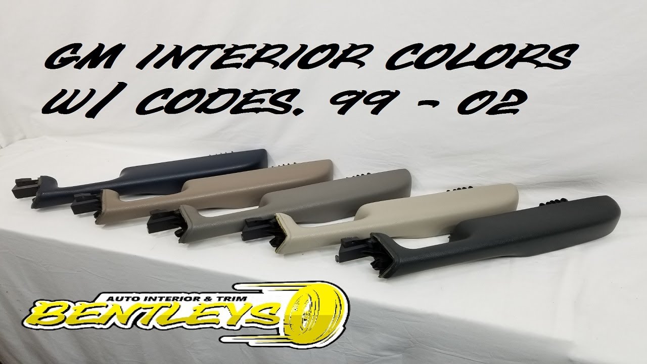 1999 2002 Gm Interior Colors Rpo Trim Code Comparison Chevy Gmc