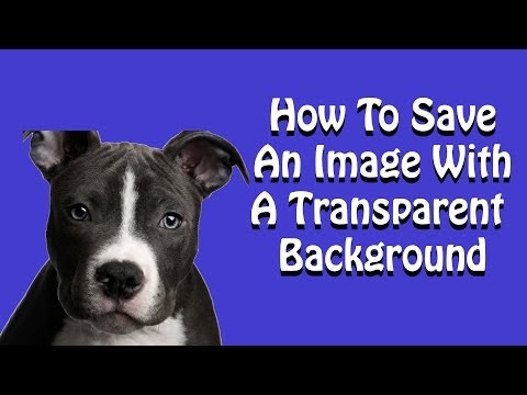 How To Save An Image With Transparent Background - Photoshop Tutorial