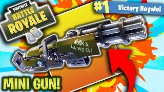 *NEW MINI GUN FIRST LOOK* FORTNITE BATTLE ROYALE V2.4.0 UPDATE! FORTNITE MINI GUN GAMEPLAY!