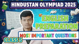 Hindustan Olympiad 2025 Class 5 🔥 English Important Questions by @AyushConnection  