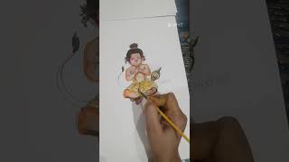 Bal Hanuman Painting in water colour