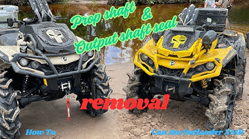 How to Remove Front Prop shaft and Output Seal 2022 Can Am Outlander 1000 XMR   4K
