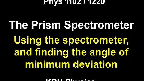 Phys 1102/1220, Lab 09: Finding the angle of minimum deviation