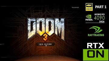 Doom 3 BFG Edition - Part 1 PC 4K High Quality HDR RTX 4090 Ultra Settings Gameplay