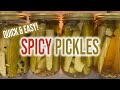 Making Spicy Refrigerator Pickles! Quick and Easy Recipe!