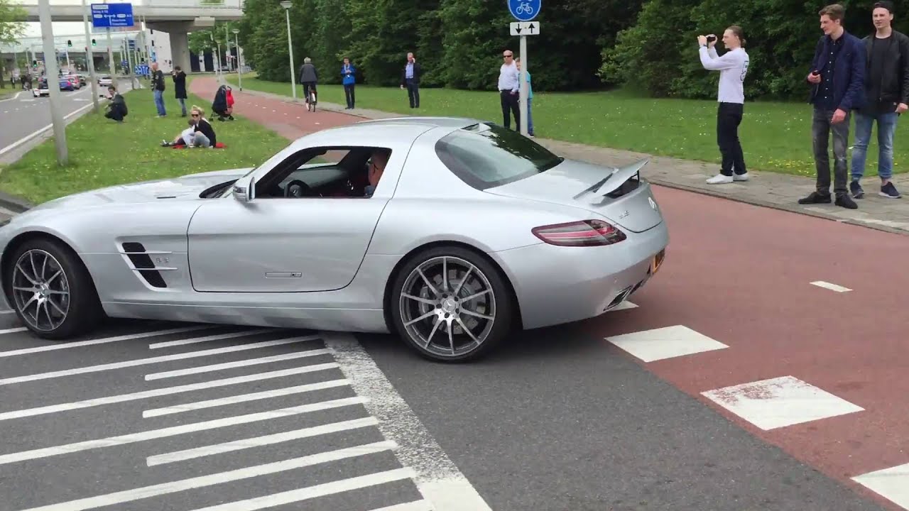 Mercedes-Benz SLS AMG | Cars and Coffee XXL 2016 | exhaust sound - engine sound