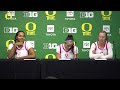 Ehis Etute, Katie Fiso and Mia Jacobs | Postgame vs. Illinois