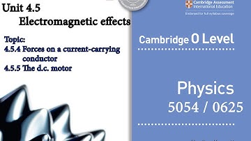 Unit 4.5: Electromagnetic Effects ( Forces on a current-carrying conductor and d.c. motor)