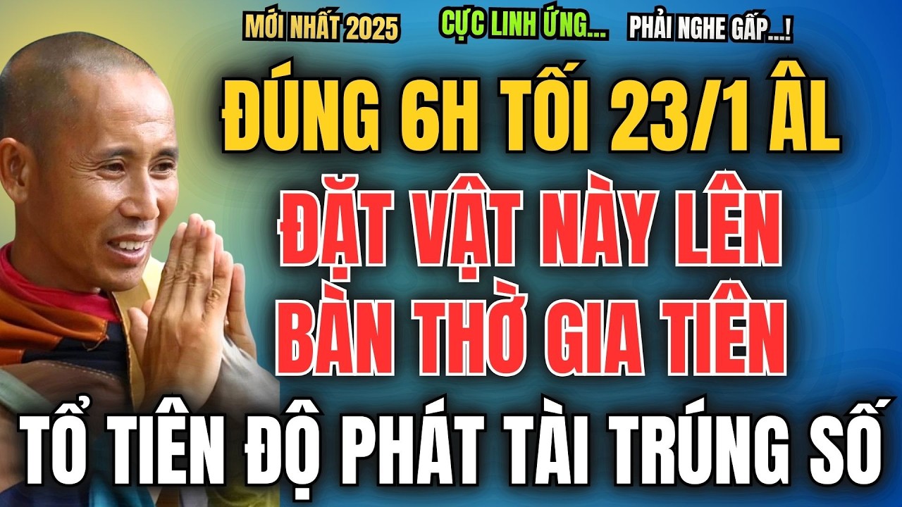ĐÚNG 6H TỐI NGÀY 23/1 ÂM LỊCH, ĐẶT VẬT NÀY LÊN BÀN THỜ GIA TIÊN, TỔ TIÊN ĐỘ PHÁT TÀI TRÚNG SỐ LỚN