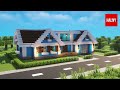 How To Build A Blue Country House In Minecraft 