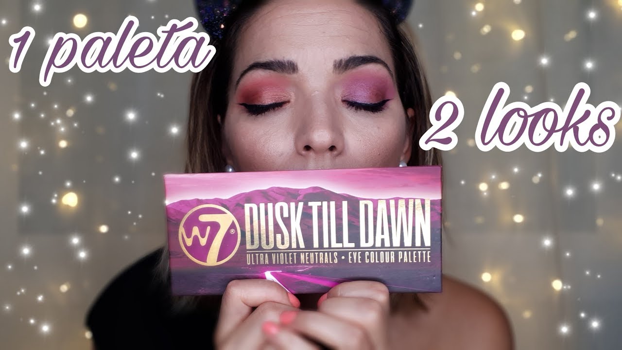 Dusk Till Dawn W7 - 1 paleta 2 looks - Noche 🌛- Maquillaje con clon ...