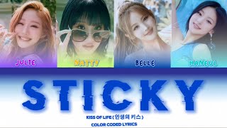 Download lagu STICKY - KISS OF LIFE COLOR CODED LYRICS