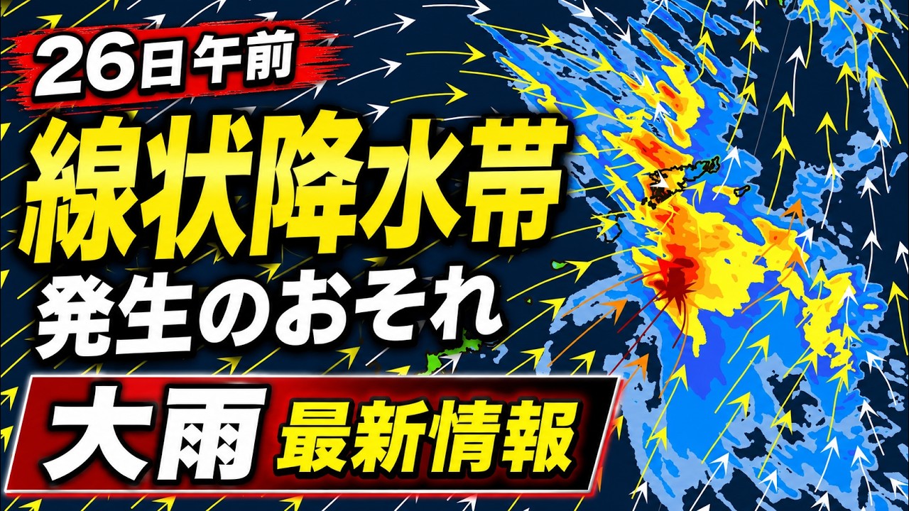 12-Hour Forecast] Risk of Linear Rainbands in Amami: High Alert