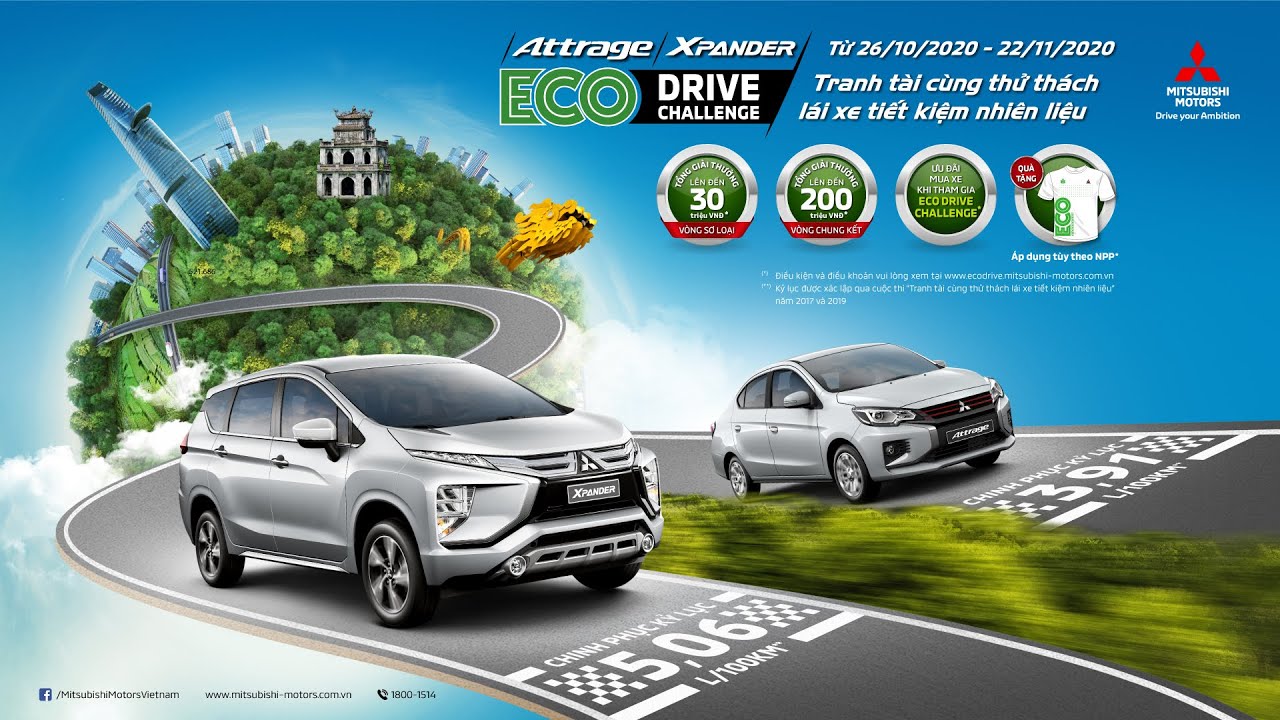 Mitsubishi Motors Việt Nam | Thử Thách Lái Xe Tiết Kiệm Nhiên Liệu – Eco  Drive Challenge 2020 Cùng Mitsubishi Xpander Và Attrage