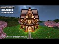 Minecraft Relaxing Longplay - Rainy Cherry Blossom - Cozy Cottage House ( No Commentary ) 1.20