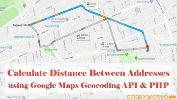 Distance Between Two Addresses using Google Maps API and PHP
