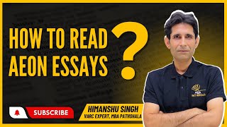 How to Read Aeon Essays? | CAT 2024 | VARC Strategy | Himanshu Sir | MBA Pathshala | #cat2024