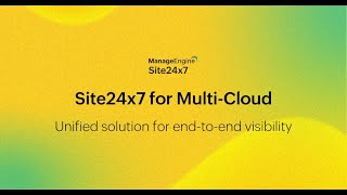 Simplify multi-cloud monitoring with Site24x7 | One tool for any cloud