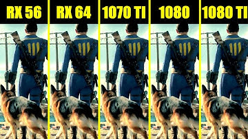 Fallout 4 1080 TI Vs 1080 Vs 1070 TI Vs AMD RX 64 Vs AMD RX 56 Frame Rate Comparison