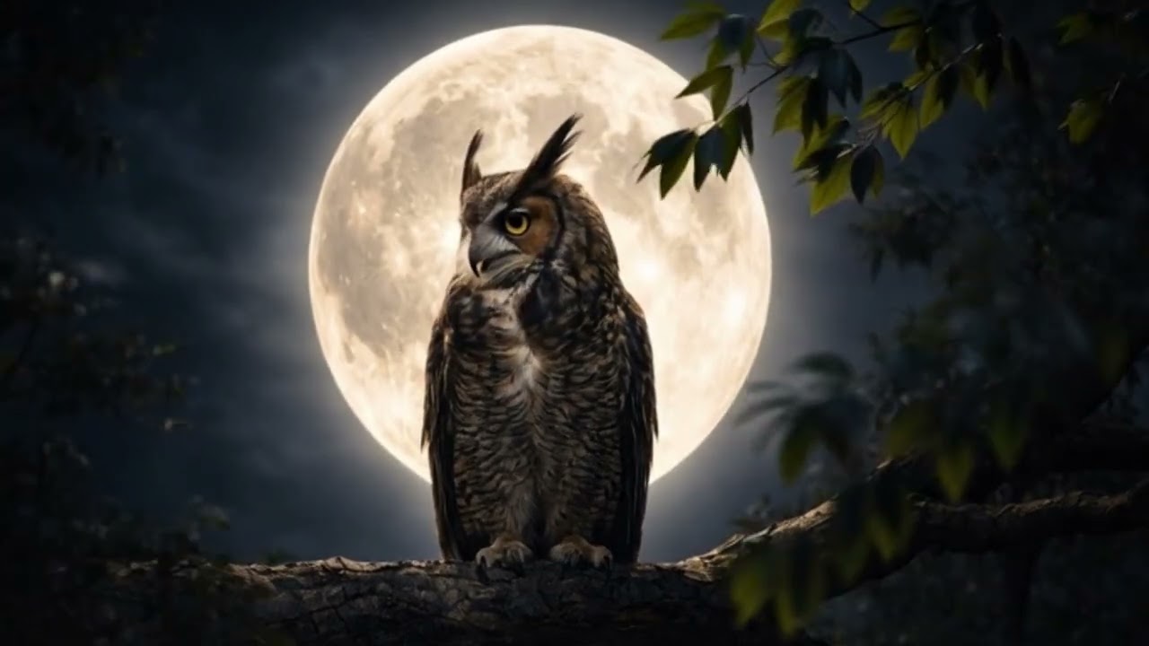 Owl Sounds in the Moonlight, Forest Sound Effects to Help You Sleep in the Middle of the Night