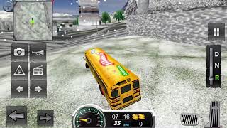 Winter School Bus Simulator Snow Bus Parking 3D ( by 3BeesStudio) IOS And Android Gameplay [HD] screenshot 1