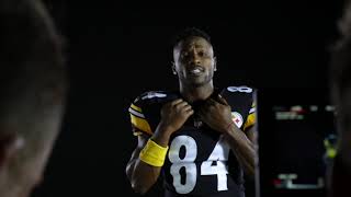 Average Guy vs. NFL Superstar Antonio Brown | Football Challenge vs. Madden 19 Cover Athlete