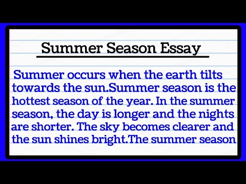 summer season essay in english 150 words