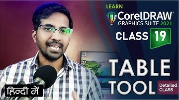 Table Tool | Class 19 | CorelDRAW 2021 tutorial in Hindi, Urdu