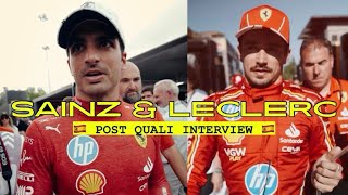 Full Ferrari’s Sainz & Leclerc Post F1 Qualifying Interview In Spain News