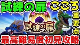 【ドラクエウォーク】『最高難易度☆☆☆』試練の扉 動画最後に重要ポイント解説と使えそうなこころ 初見攻略【ドラゴンクエストウォーク】