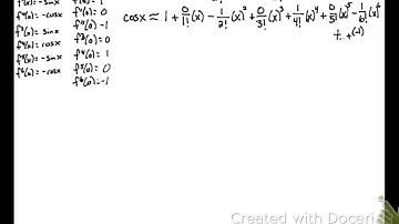Taylor Series for cos x