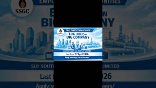 Sui Southern Gas Company Jobs l Apply before 27 April l #job #govtjobs #ssgc #shorts #viral