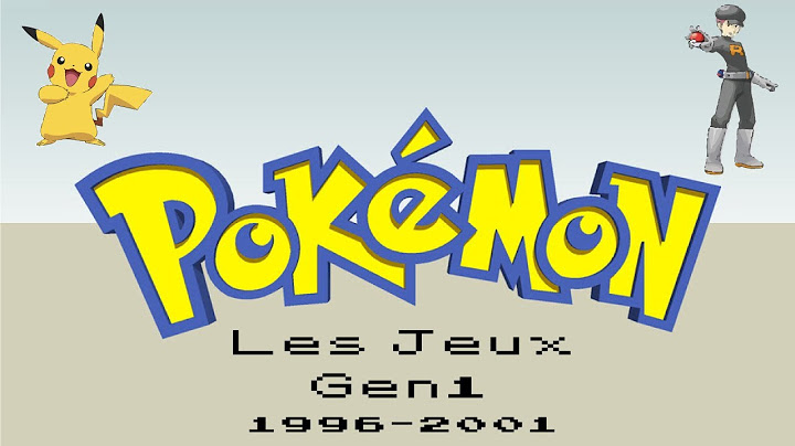 Les Jeux Pokémon Gen1