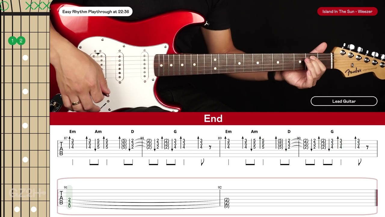 Island In The Sun Guitar Cover Weezer 🎸|Tabs + Chords|