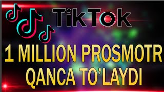 TIK TOK 1MILLION PROSMORTGA QANCA TO'LIDI? TIK TOKDA PUL ISHLASH.