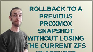Rollback to a previous proxmox snapshot without losing the current zfs snapshot?