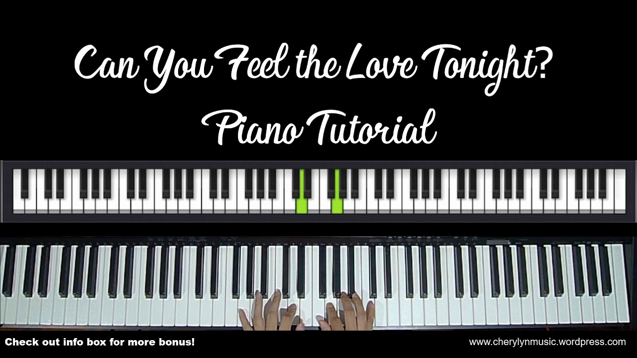 Can You Feel the Love Tonight Piano Tutorial/Cover. Sheet Music