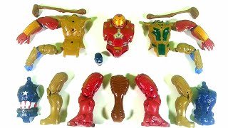 Avengers assembl Thanos, captain America, iron Buster, siren head superhero toys
