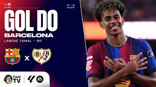 GOL DO BARÇA! LAMINE YAMAL BATE NO CANTINHO DO GOLEIRO E FAZ O 5º CONTRA O RAYO