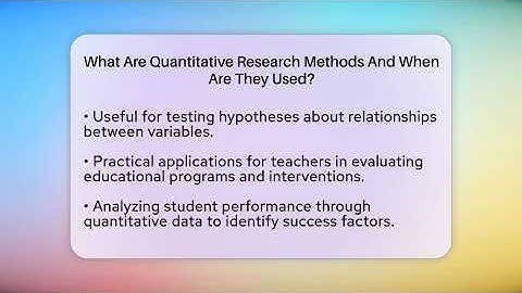 What Are Quantitative Research Methods And When Are They Used? - Aspiring Teacher Guide
