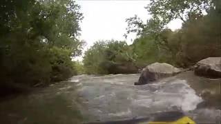 Kayaking Down (Down) - Barton Creek, Austin -  After flood