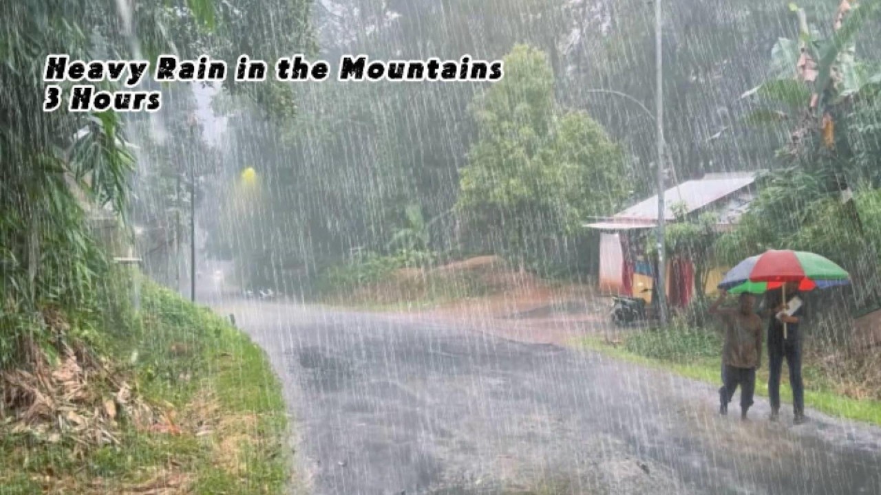 Heavy Rain in a Quiet Village… Pure Therapy for Your Mind🌧️🌩️ | ASMR For a Good Night's Sleep