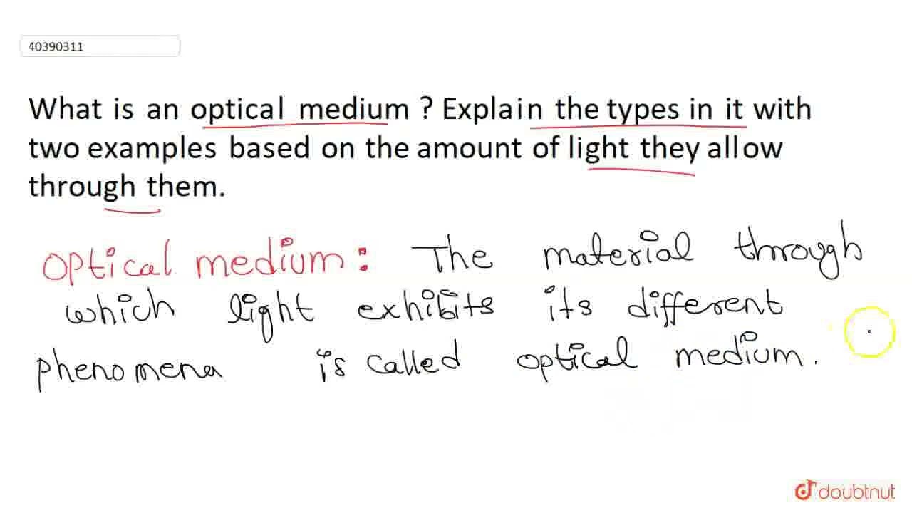 Types Of Mediums In Physics