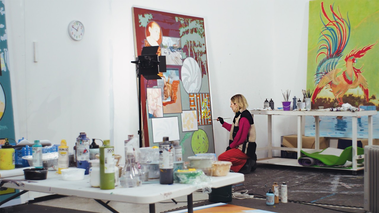 Film backdrop image for Artist Allison Katz: "Painting is like a river flowing." (2026)