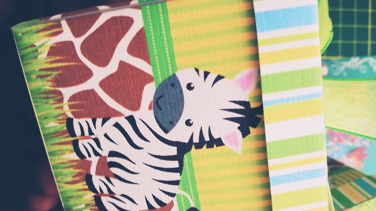 Invitación de Safari Animalitos en Cajita invitaciones de cumpleaños