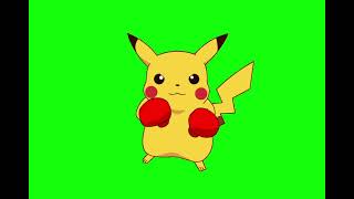 Boxer Pikachu - Green Screen Video For Video Editing - Animated GIF